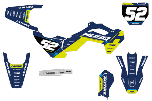 Kit déco HUSQVARNA TC 50/65/85 & EE 3/5 - HQMMX005 Jaune