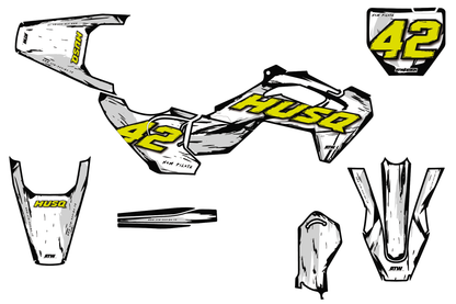 Kit déco HUSQVARNA TC 50/65/85 & EE 3/5 - HQMMX006 Blanc