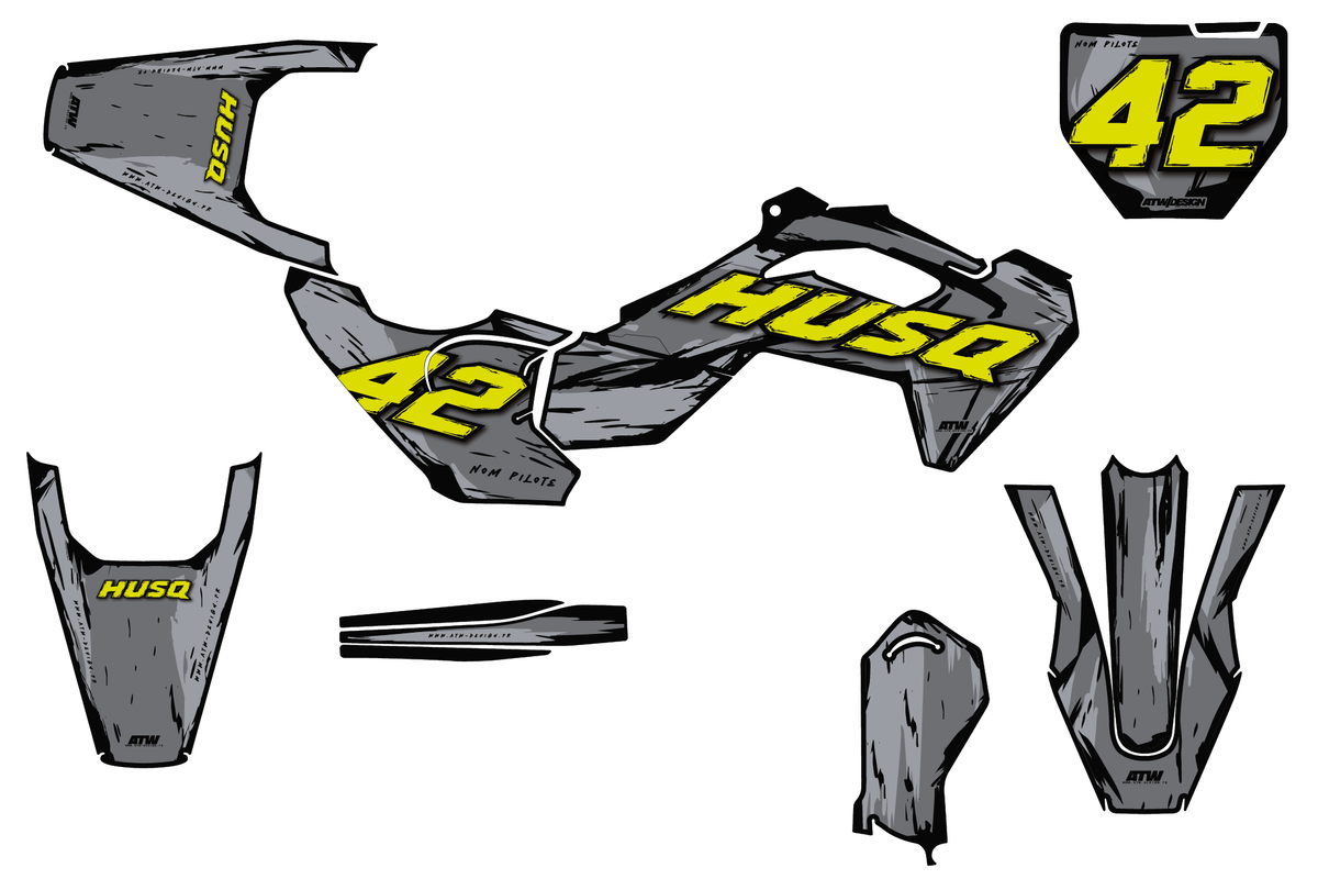 Kit déco HUSQVARNA TC 50/65/85 & EE 3/5 - HQMMX006 Gris