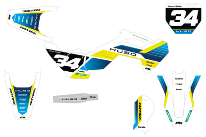 Kit déco HUSQVARNA TC 50/65/85 & EE 3/5 - HQMMX007 Blanc