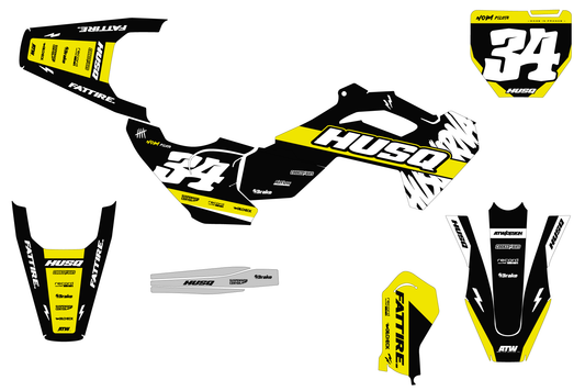 Kit déco HUSQVARNA TC 50/65/85 & EE 3/5 - HQMMX008 Noir