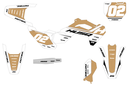 Kit déco HUSQVARNA TC 50/65/85 & EE 3/5 - HQMMX009 Beige