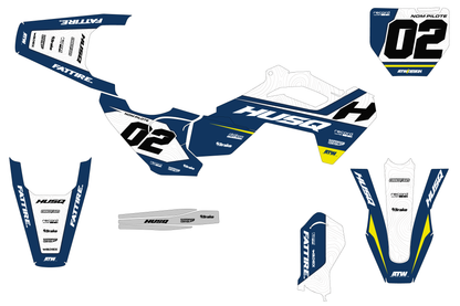 Kit de adhesivos HUSQVARNA TC 50/65/85 & EE 3/5 - HQMMX009 Azul