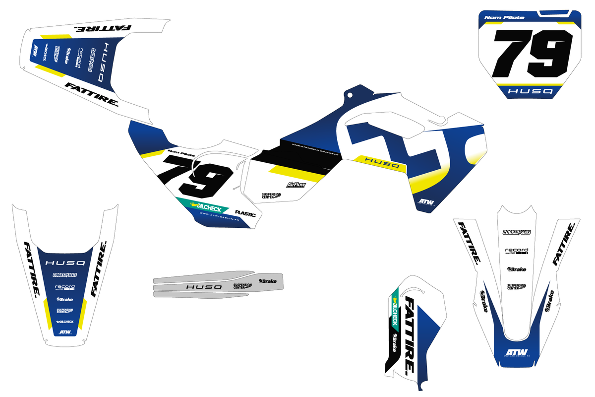 Kit déco HUSQVARNA TC 50/65/85 & EE 3/5 - HQMMX010 Blanc