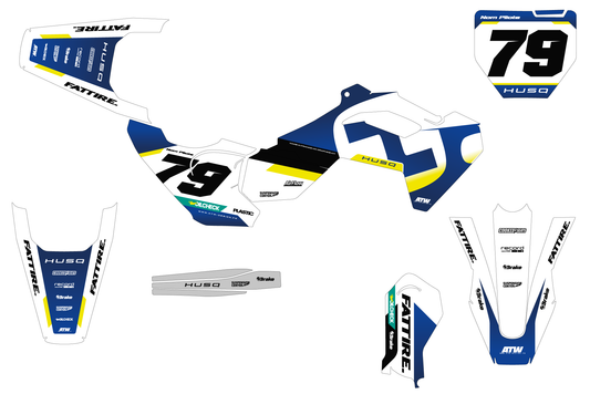 Kit déco HUSQVARNA TC 50/65/85 & EE 3/5 - HQMMX010 Blanc