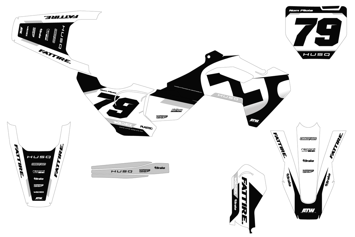 Kit déco HUSQVARNA TC 50/65/85 & EE 3/5 - HQMMX010 Noir