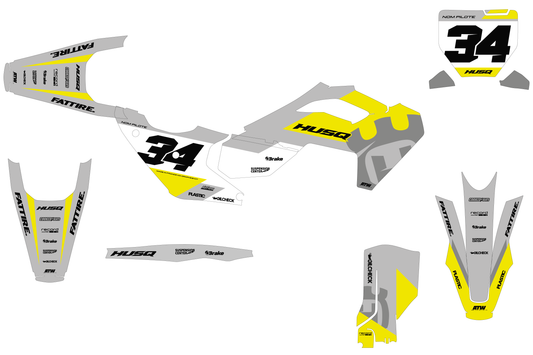 Kit déco Husqvarna 450 FS - HQSM001 Gris