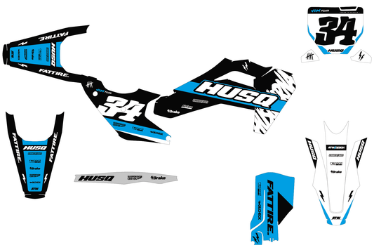 Husqvarna 450 FS Graphics Kit - HQSM008 Cyan