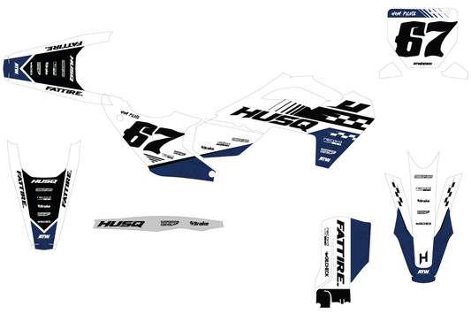 Kit déco Husqvarna FC/TC/FE/TE - HQMX004 Bleu