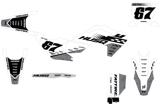 Kit déco Husqvarna FC/TC/FE/TE - HQMX004 Gris