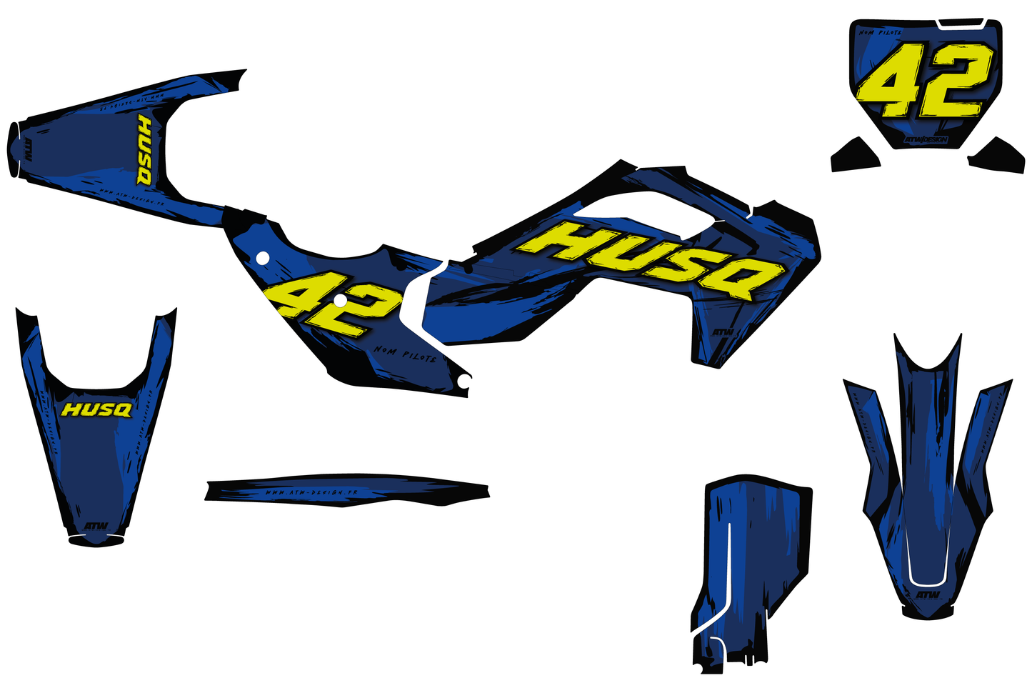 Kit déco Husqvarna FC/TC/FE/TE - HQMX006 Bleu