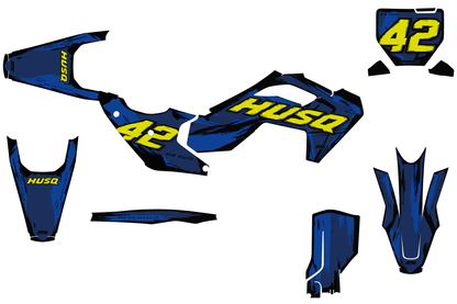 Kit déco Husqvarna FC/TC/FE/TE - HQMX006 Bleu