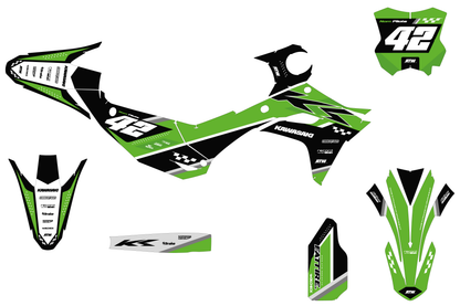 Kit déco Kawasaki KX-F -KWMX001 Noir