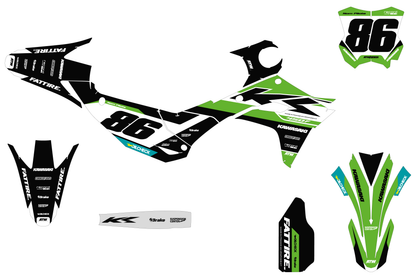 Kit déco Kawasaki KX-F - KWMX002 Noir