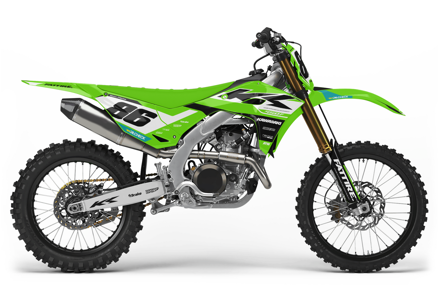 Kit déco Kawasaki KX-F - KWMX002 Vert