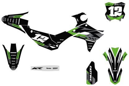 Kit déco Kawasaki KX-F - KWMX003 Noir
