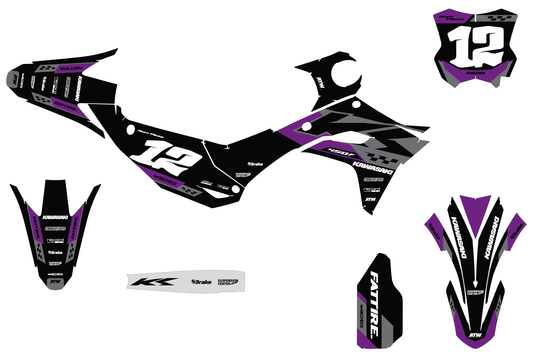 Kit déco Kawasaki KX-F - KWMX003 Violet