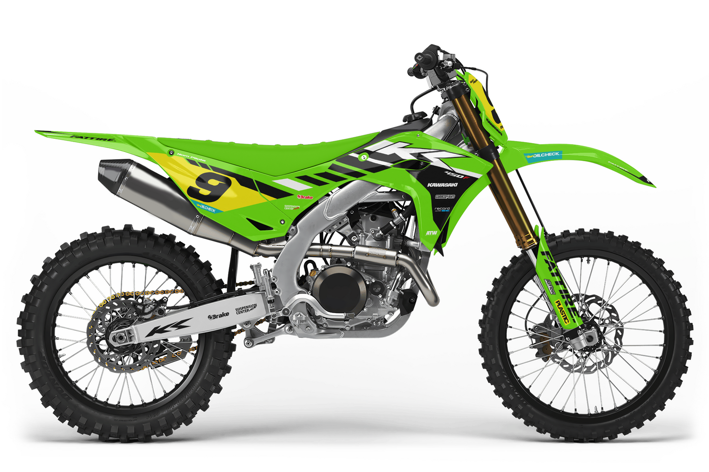 Kit déco Kawasaki KX-F - KWMX004 Jaune