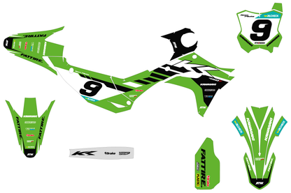 Kit déco Kawasaki KX-F - KWMX004 Vert