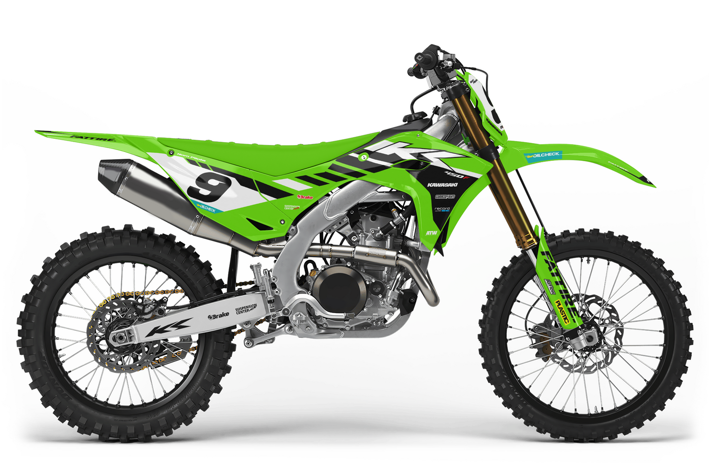 Kit déco Kawasaki KX-F - KWMX004 Vert