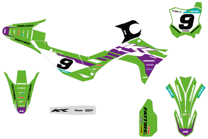 Kit déco Kawasaki KX-F - KWMX004 Violet