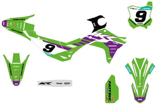 Kit déco Kawasaki KX-F - KWMX004 Violet