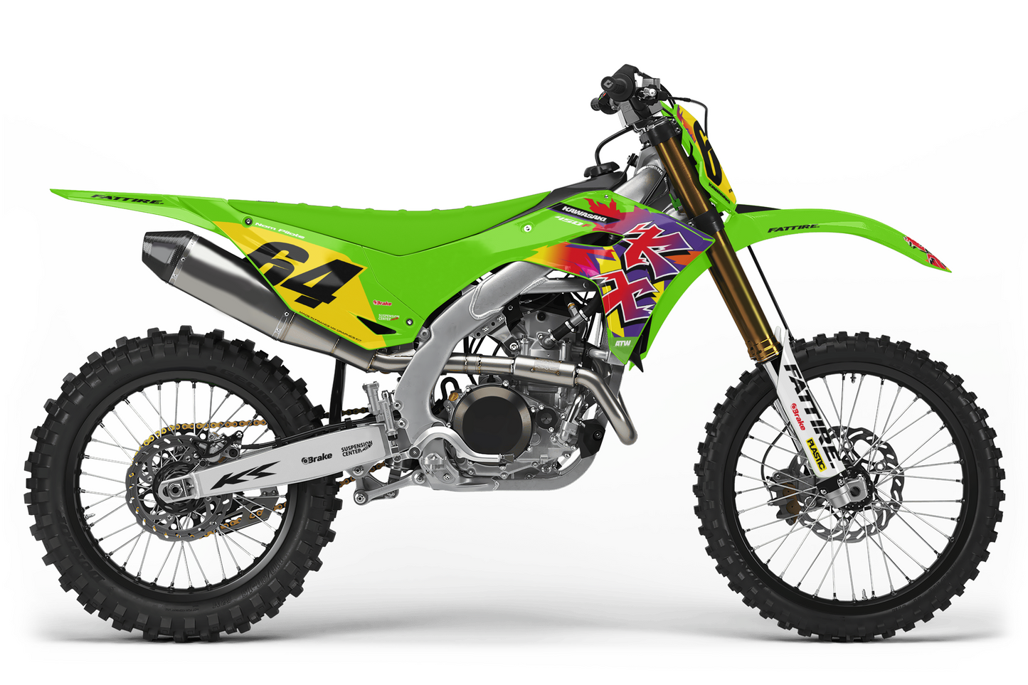 Kit déco Kawasaki KX-F - KWMX005 Jaune