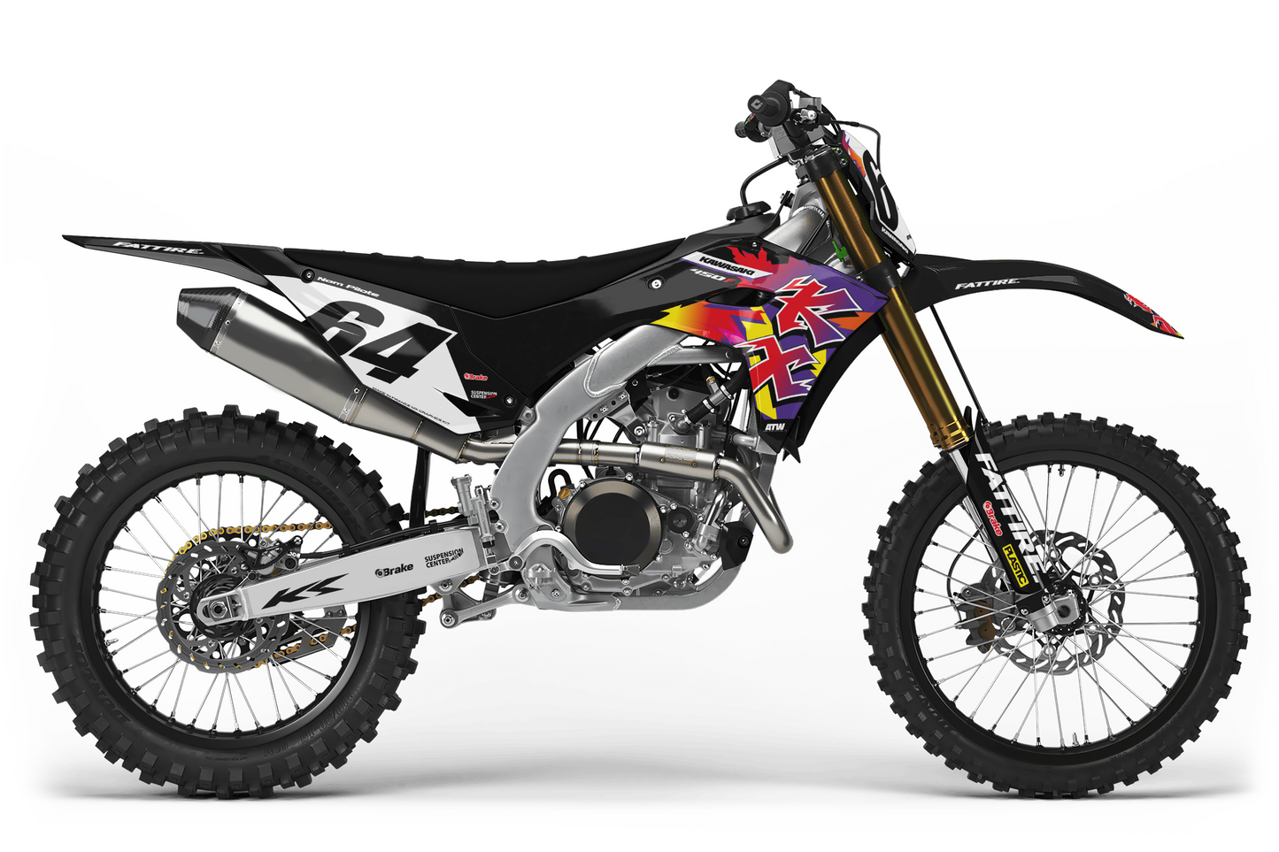 Kit déco Kawasaki KX-F - KWMX005 Noir