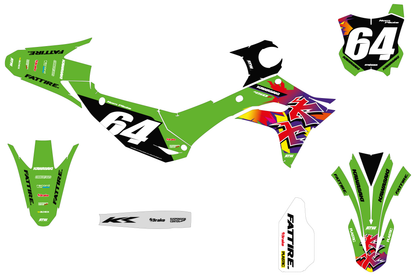 Kit déco Kawasaki KX-F - KWMX005 Vert
