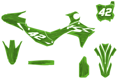 Kit déco Kawasaki KX-F - KWMX006 Vert