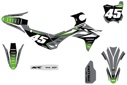 Kit déco Kawasaki KX-F - KWMX007 Gris