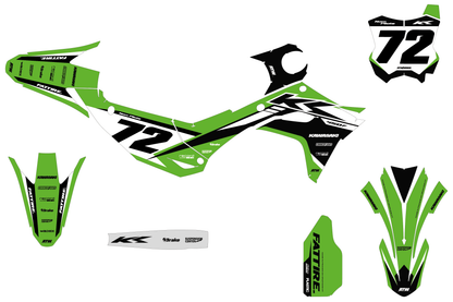 Kit déco Kawasaki KX-F - KWMX008 Vert