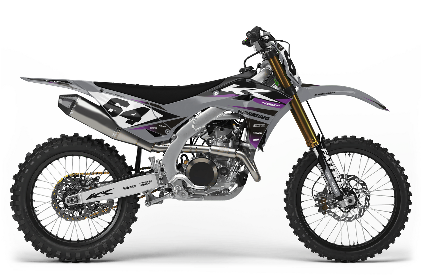 Kit déco Kawasaki KX-F - KWMX009 Gris