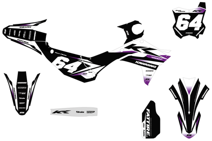 Kit déco Kawasaki KX-F - KWMX009 Noir