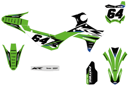 Kit déco Kawasaki KX-F - KWMX009 Vert