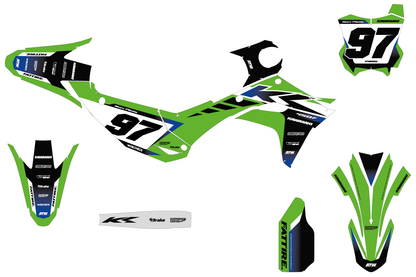 Kit déco Kawasaki KX-F - KWMX010 Bleu