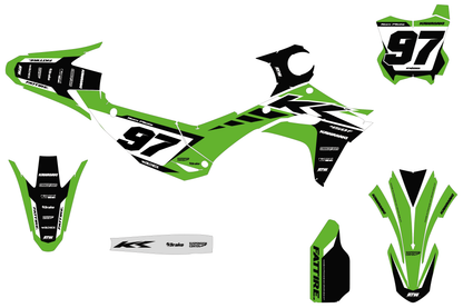 Kit déco Kawasaki KX-F - KWMX010 Vert