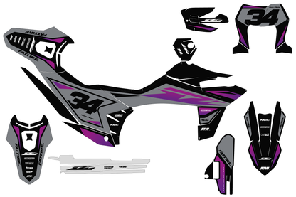 Kit déco KTM 690 SMC-R - KTSMR001 Violet