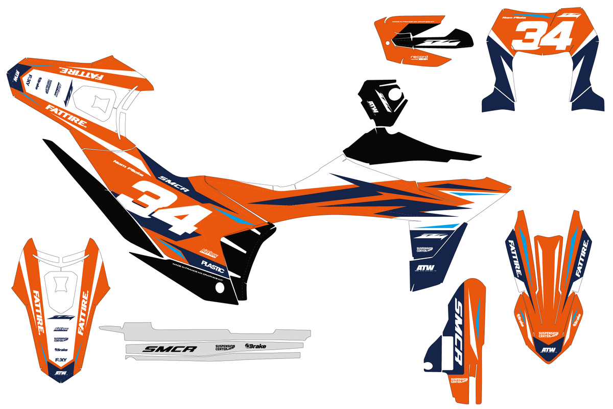 Kit déco KTM 690 SMC-R - KTSMR003 Bleu