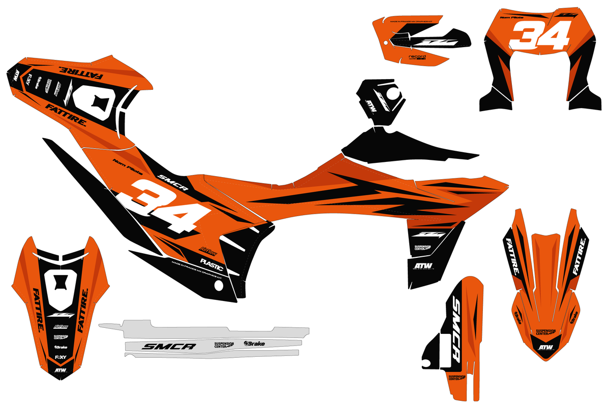 Kit déco KTM 690 SMC-R - KTSMR003 Orange