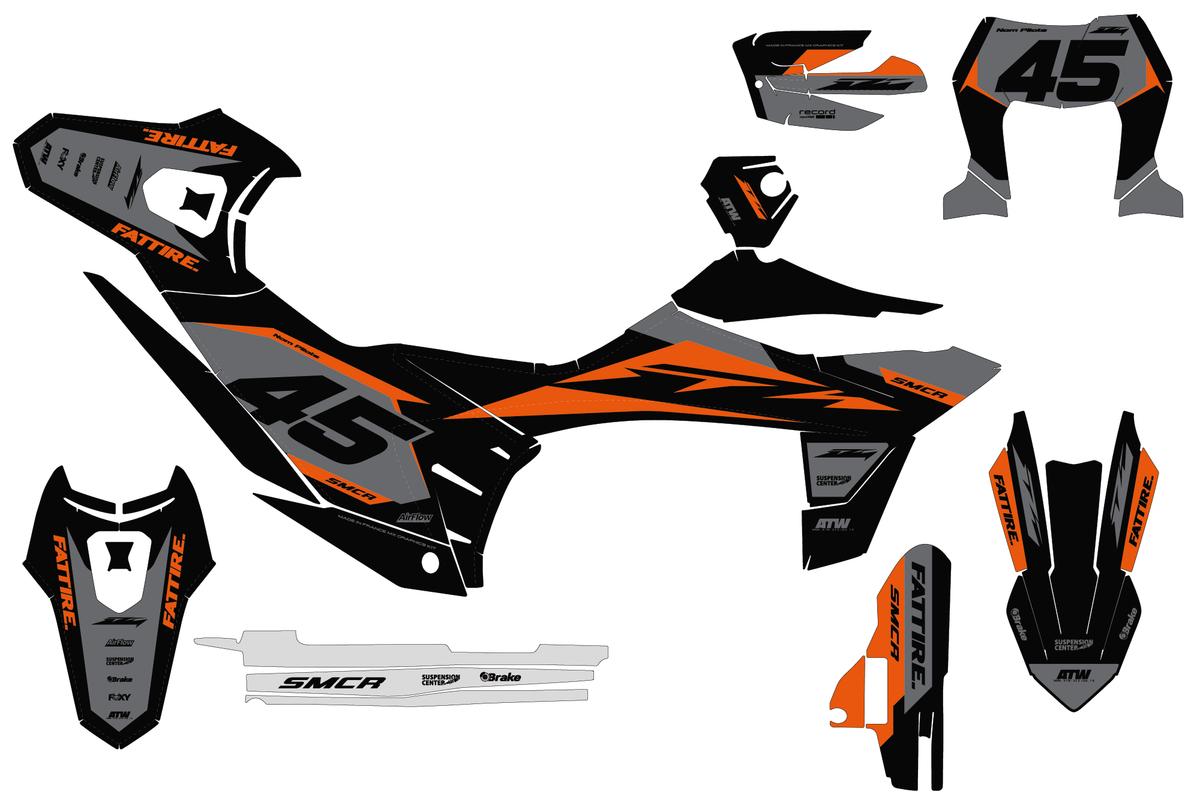 Kit déco KTM 690 SMC-R - KTSMR004 Noir