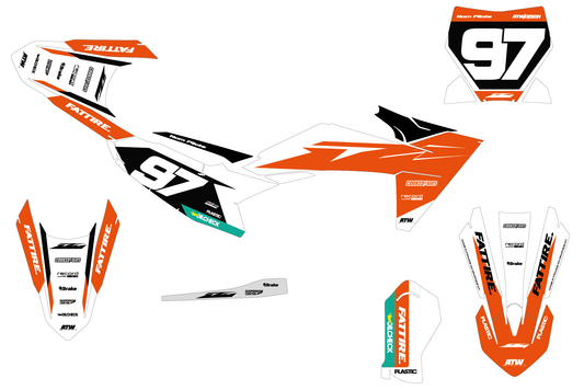 Kit déco KTM SX 50/65/85 & SX-E 3/5 - KTMMX001 Blanc