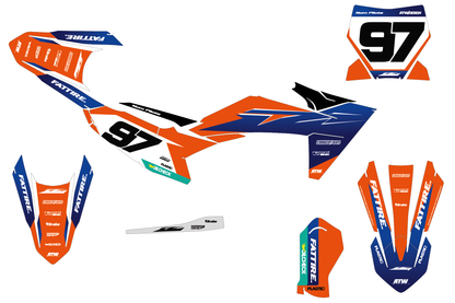 Kit déco KTM SX 50/65/85 & SX-E 3/5 - KTMMX001 Orange