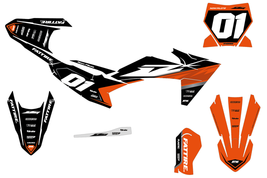 Kit déco KTM SX 50/65/85 & SX-E 3/5 - KTMMX002 Noir