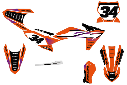 Kit déco KTM SX 50/65/85 & SX-E 3/5 - KTMMX003 Violet