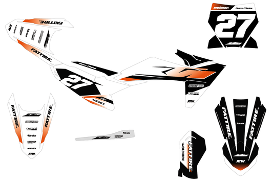 Kit déco KTM SX 50/65/85 & SX-E 3/5 - KTMMX004 Blanc