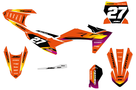 Kit déco KTM SX 50/65/85 & SX-E 3/5 - KTMMX004 Orange
