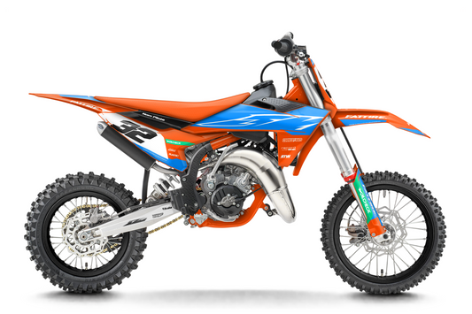 Kit déco KTM SX 50/65/85 & SX-E 3/5 - KTMMX005 Cyan