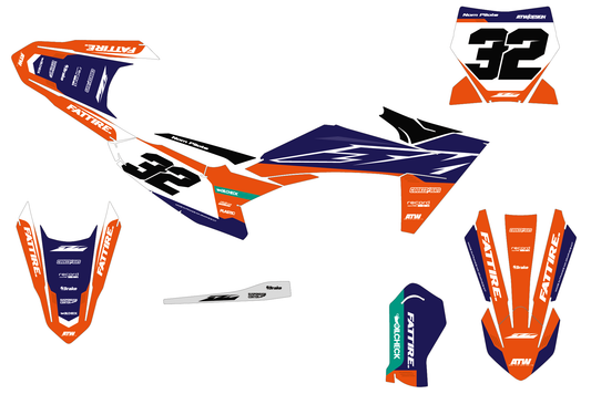 Kit déco KTM SX 50/65/85 & SX-E 3/5 - KTMMX005 Orange
