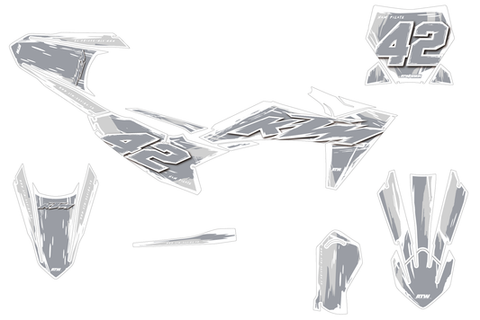 Kit déco KTM SX 50/65/85 & SX-E 3/5 - KTMMX006 Blanc